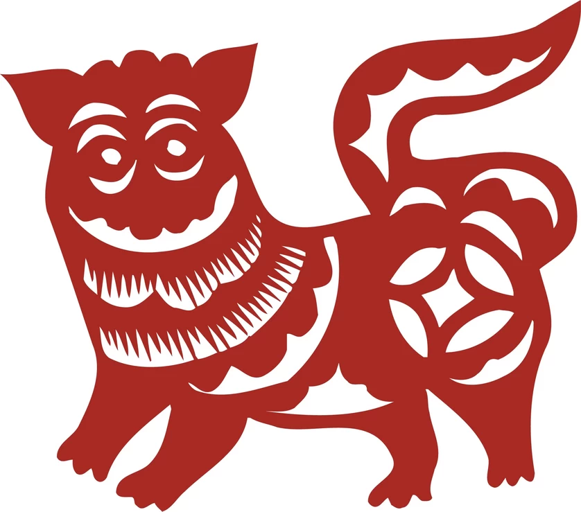 中国风中式传统喜庆民俗人物动物窗花剪纸插画边框AI矢量PNG素材【540】